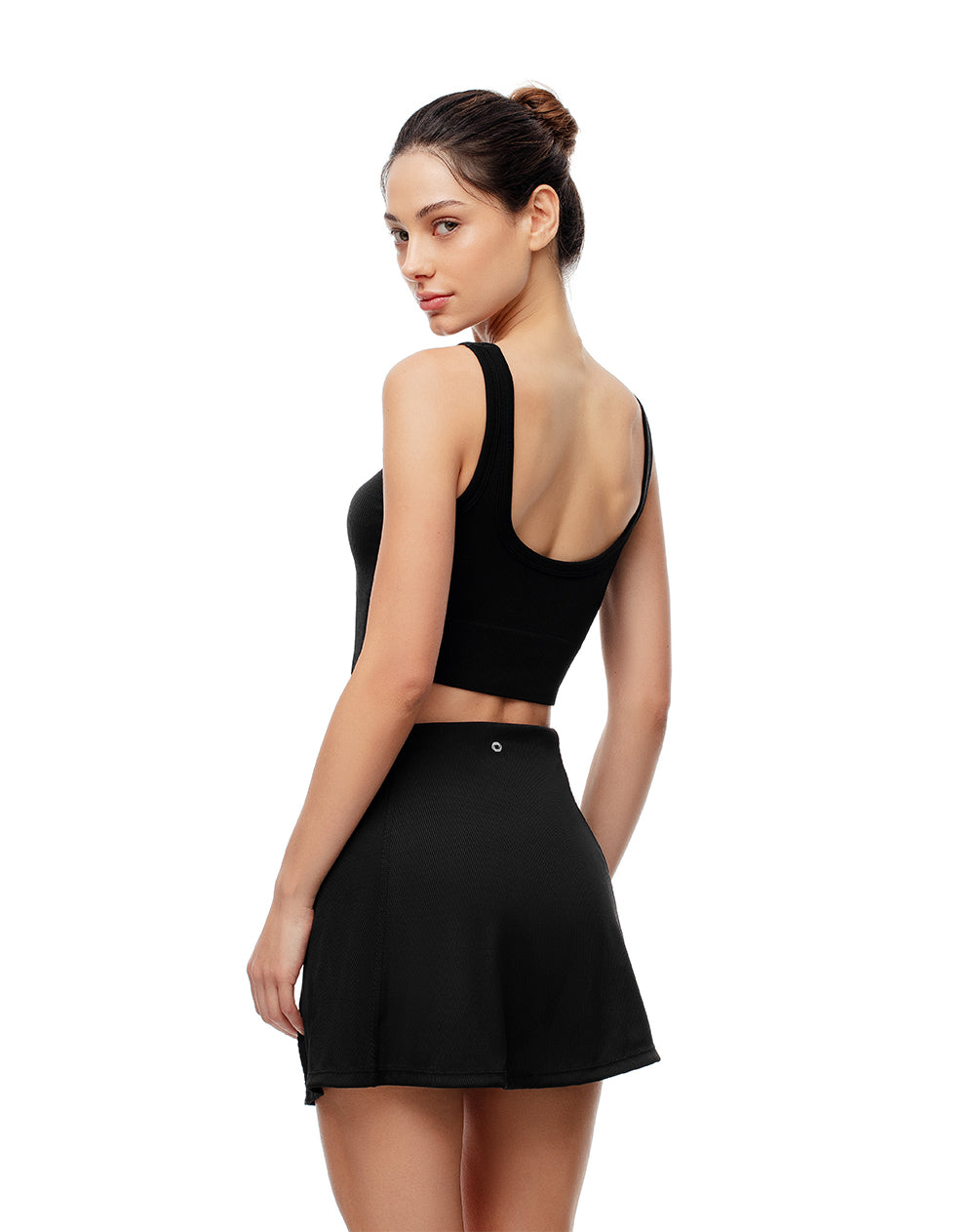 Falda de tenis ciclista interno negra mujer