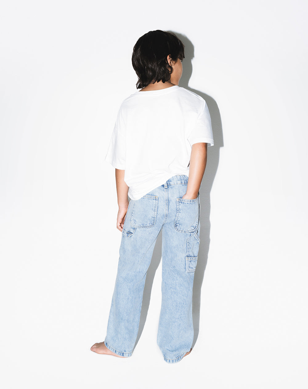 Jean recto índigo claro niño