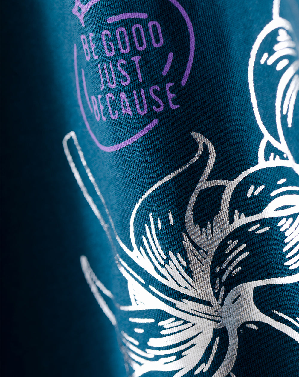 Camiseta oversize algodón verde estampada niña