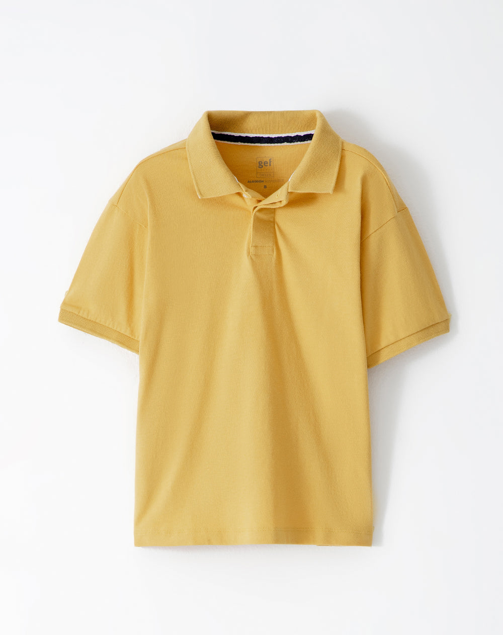 Polo regular algodón mostaza niño