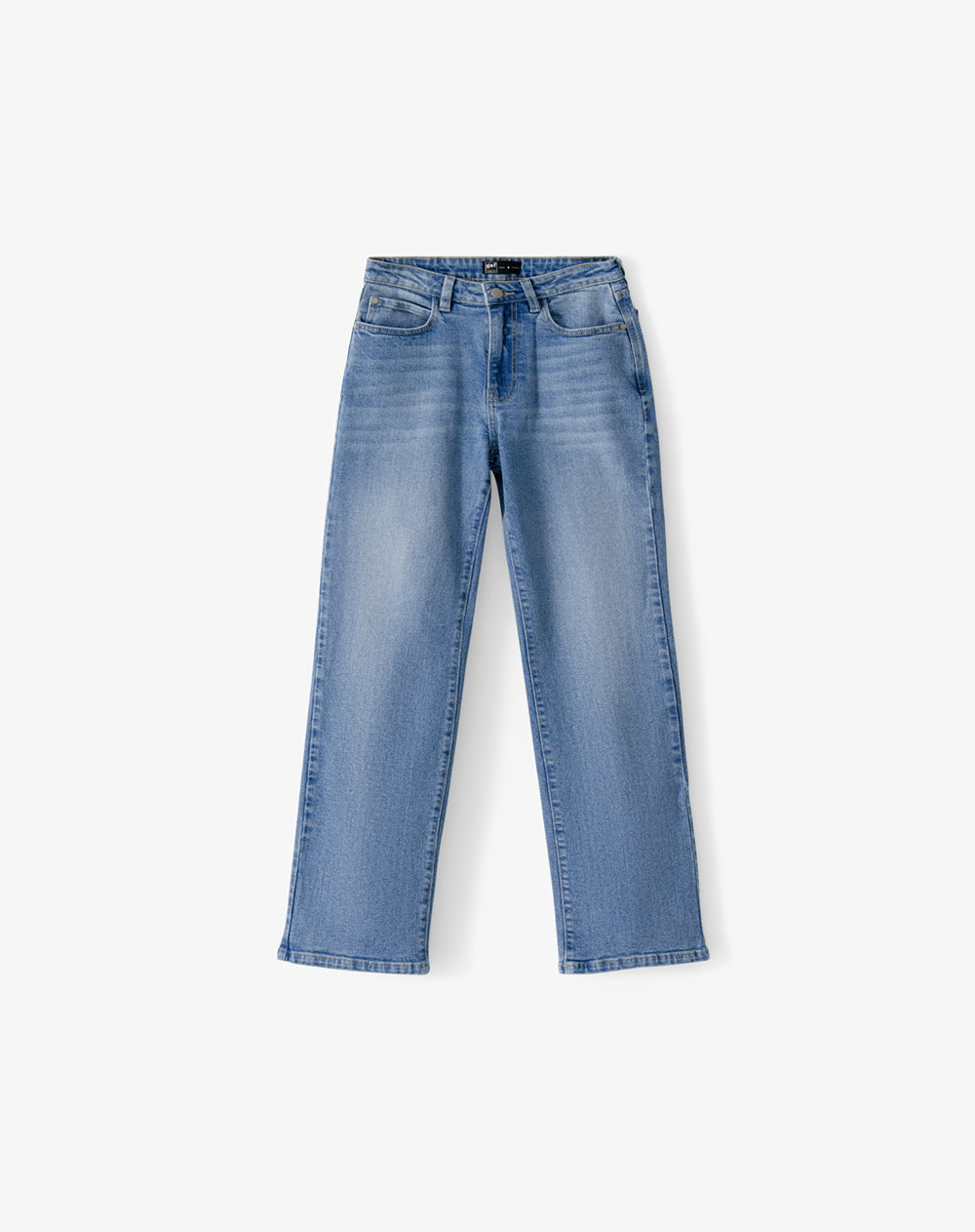 Jean regular tiro alto indigo medio mujer