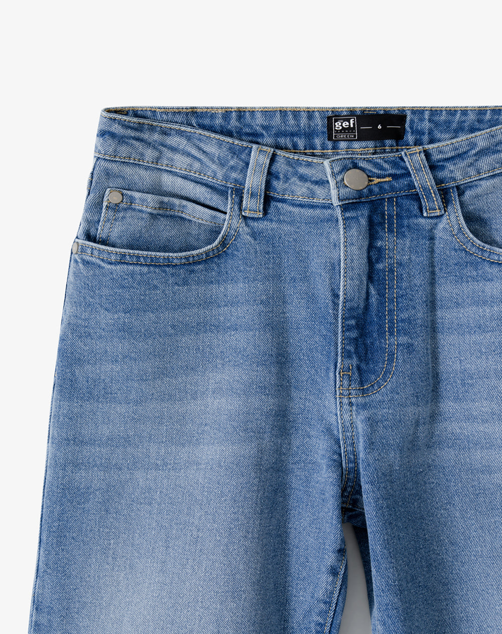 Jean regular tiro alto indigo medio mujer