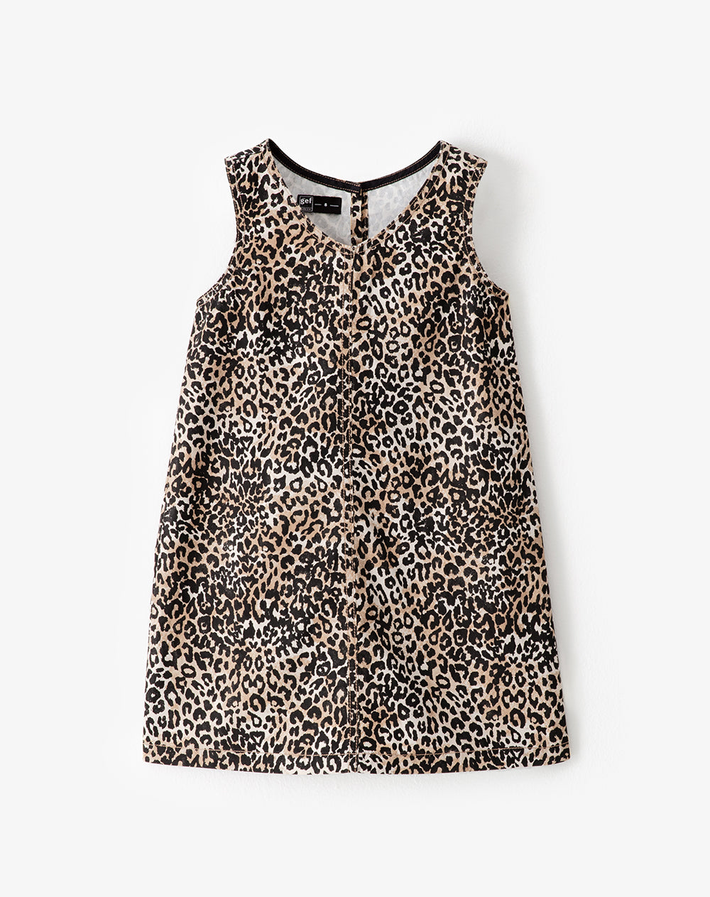 Vestido corto drill algodón print niña