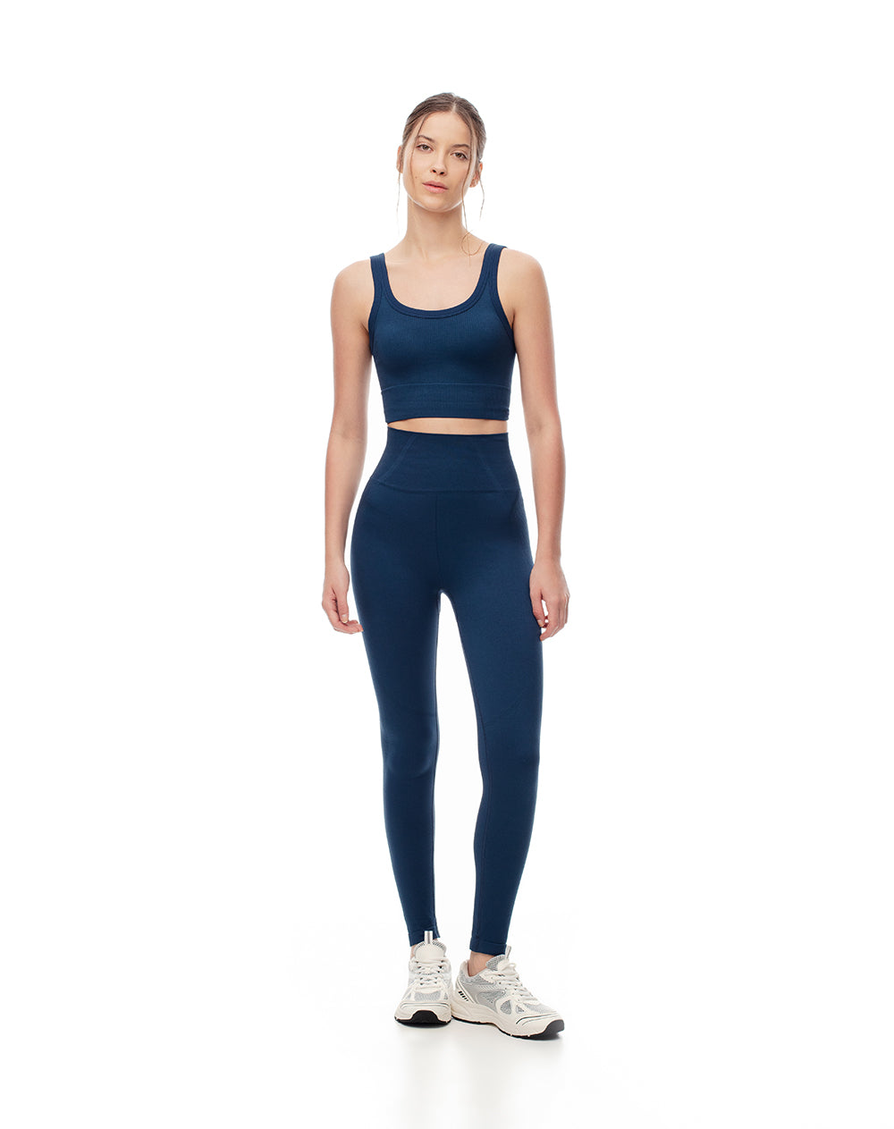 Legging tiro alto azul