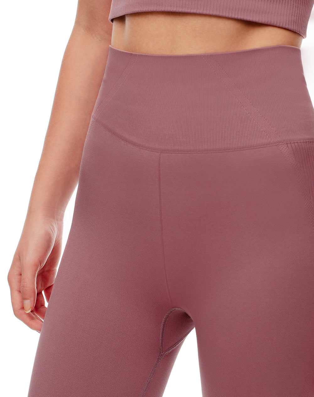 Legging deportivo seamless malva mujer