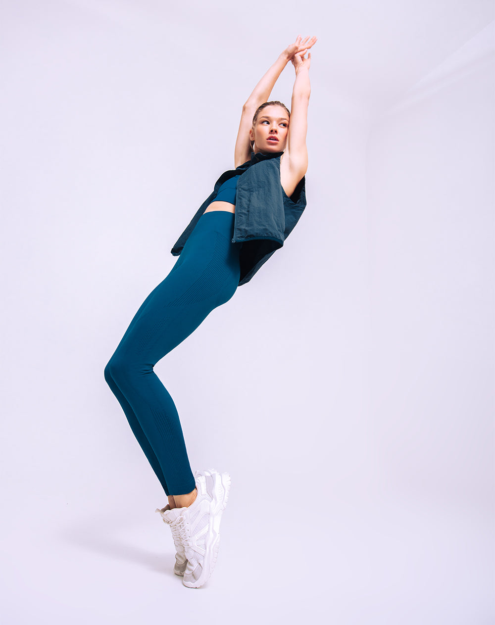Leggings deportivos seamless verde para mujer