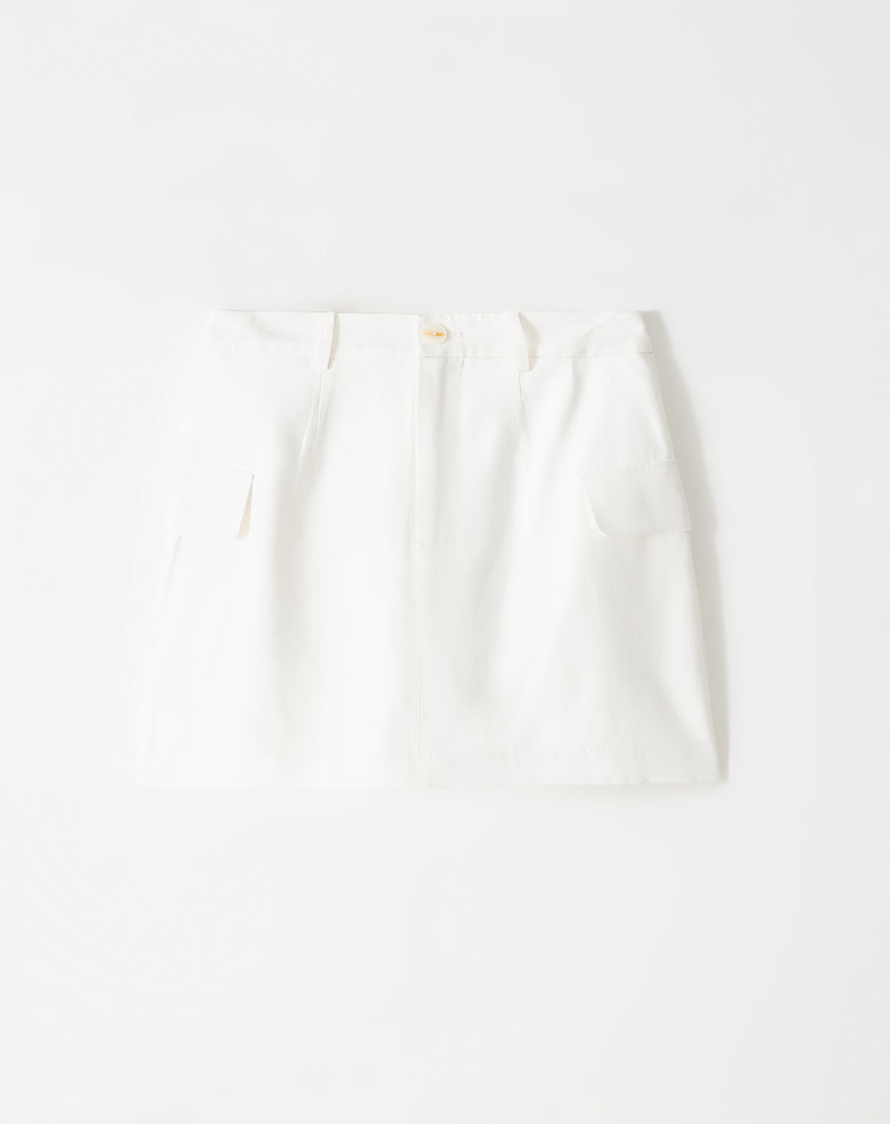 Falda short tiro alto blanca mujer