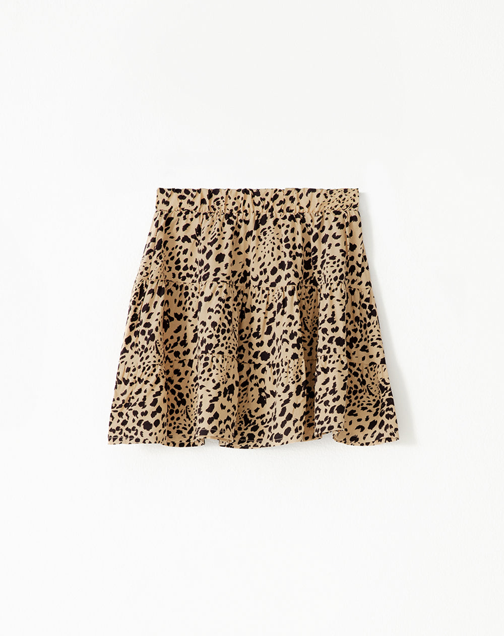 Falda tiro medio capas estampada niña