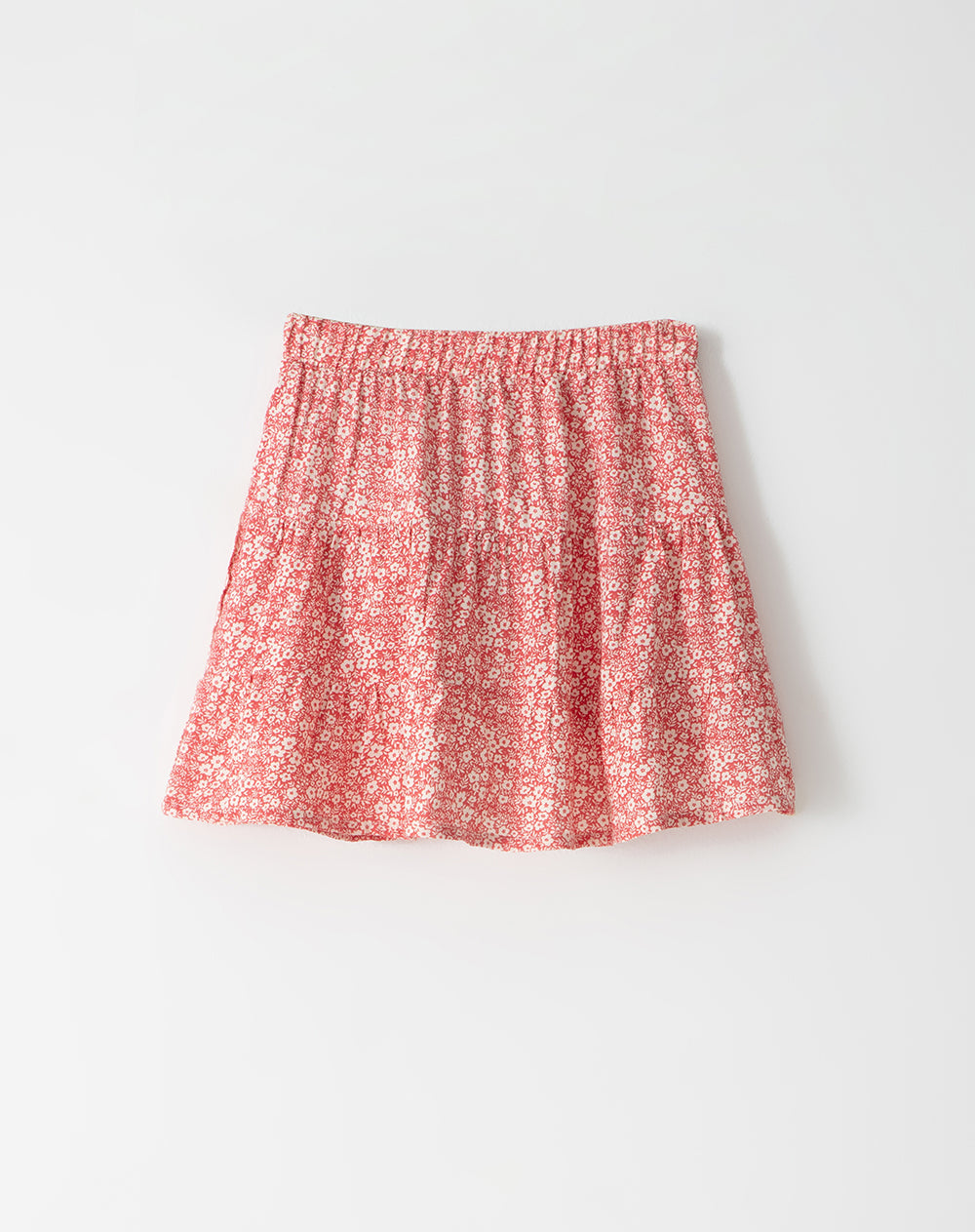 Falda tiro medio capas estampada niña