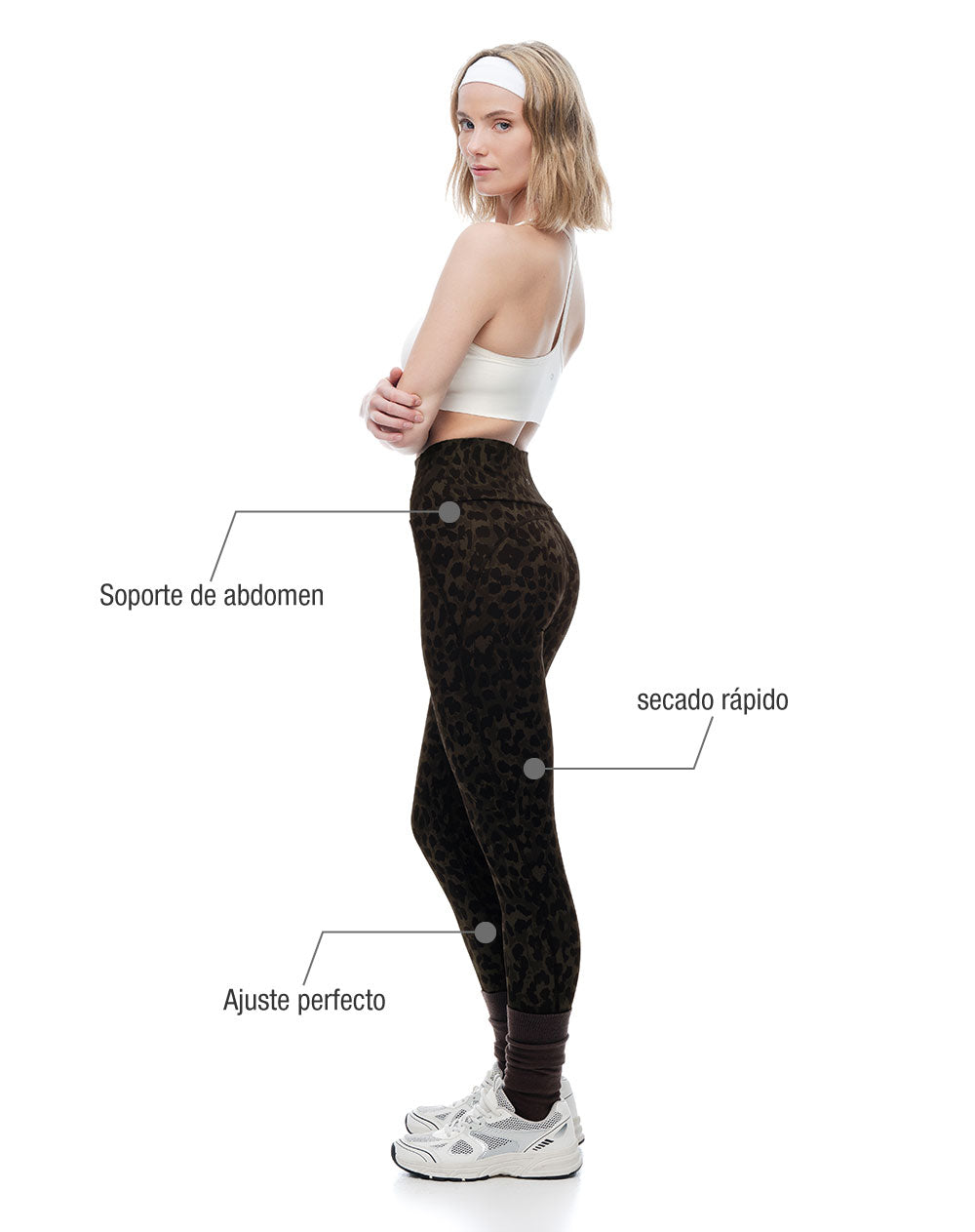 Legging deportivo secado rápido estampado mujer