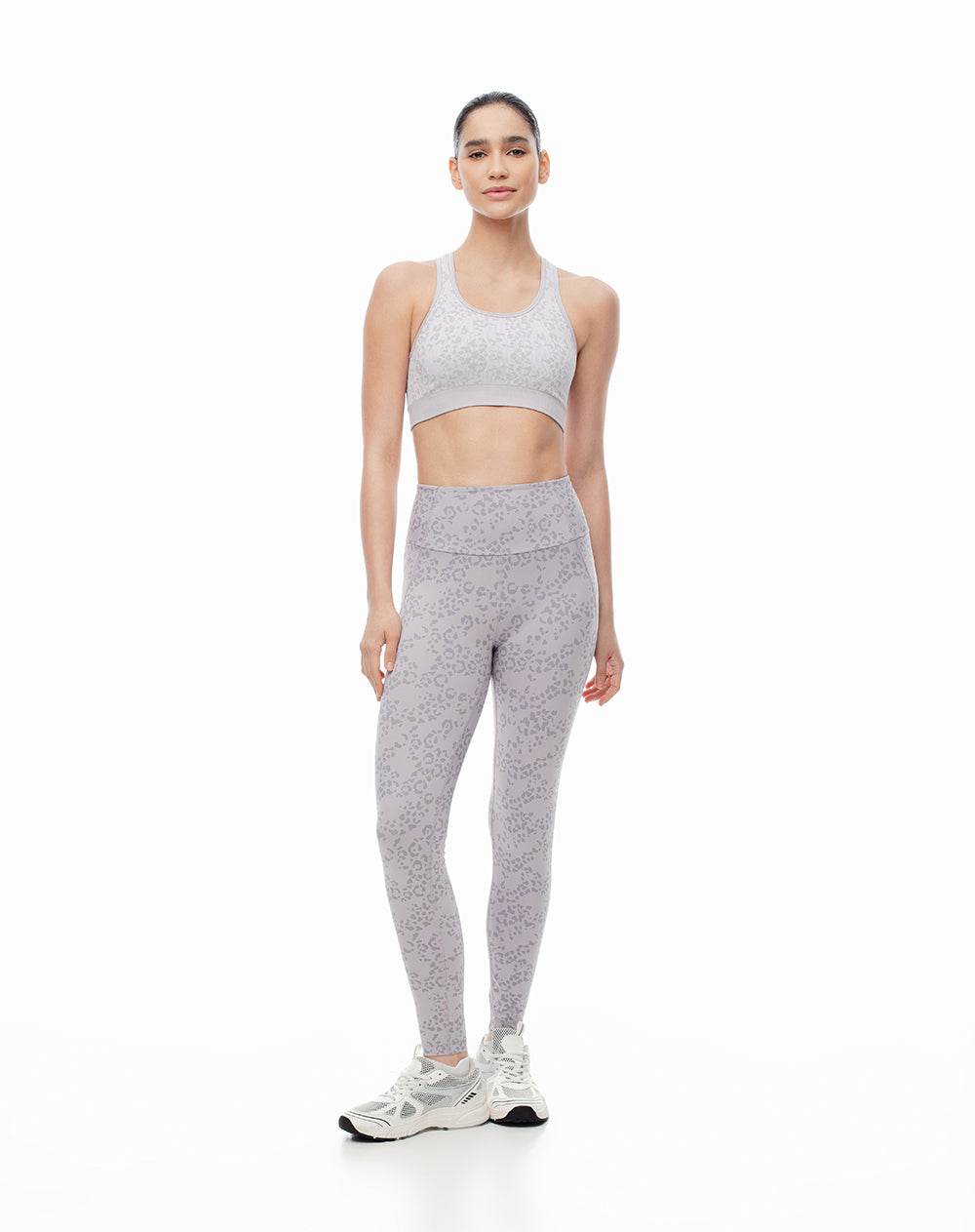 Legging deportivo secado rápido gris mujer