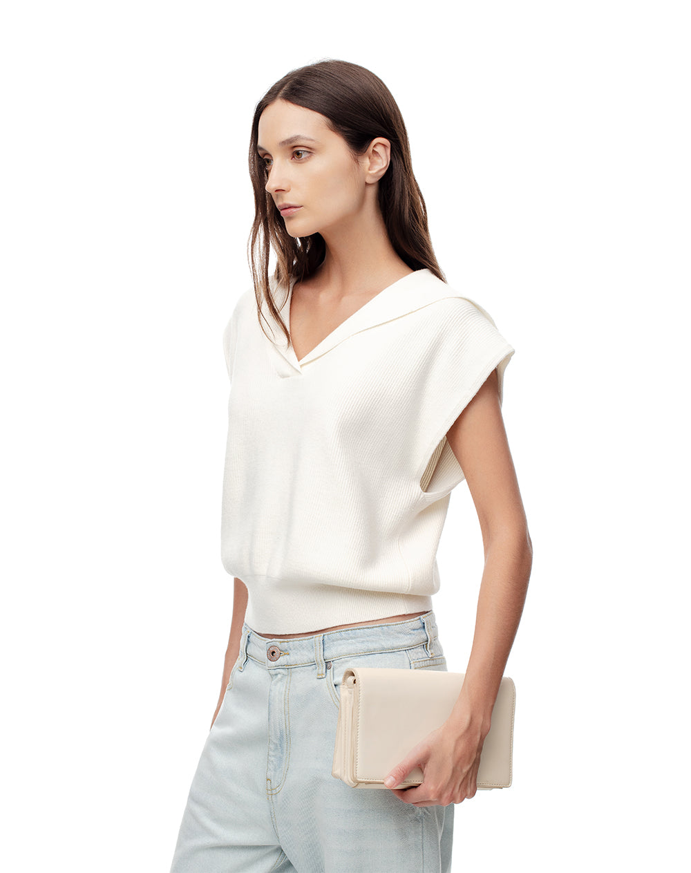 Chaleco Sastre Outfit Con Chaleco De Mezclilla Blanco Chalecos