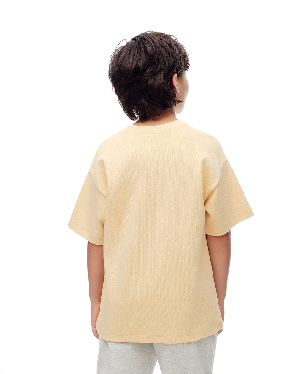 Camiseta regular algodón amarilla niño