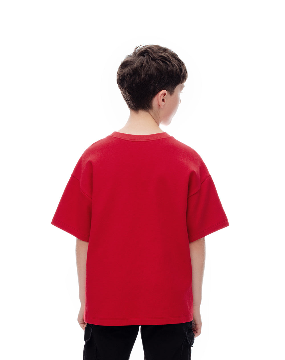 Camiseta regular algodón roja niño