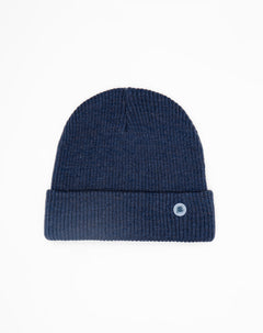Gorro beanie tejido azul niños