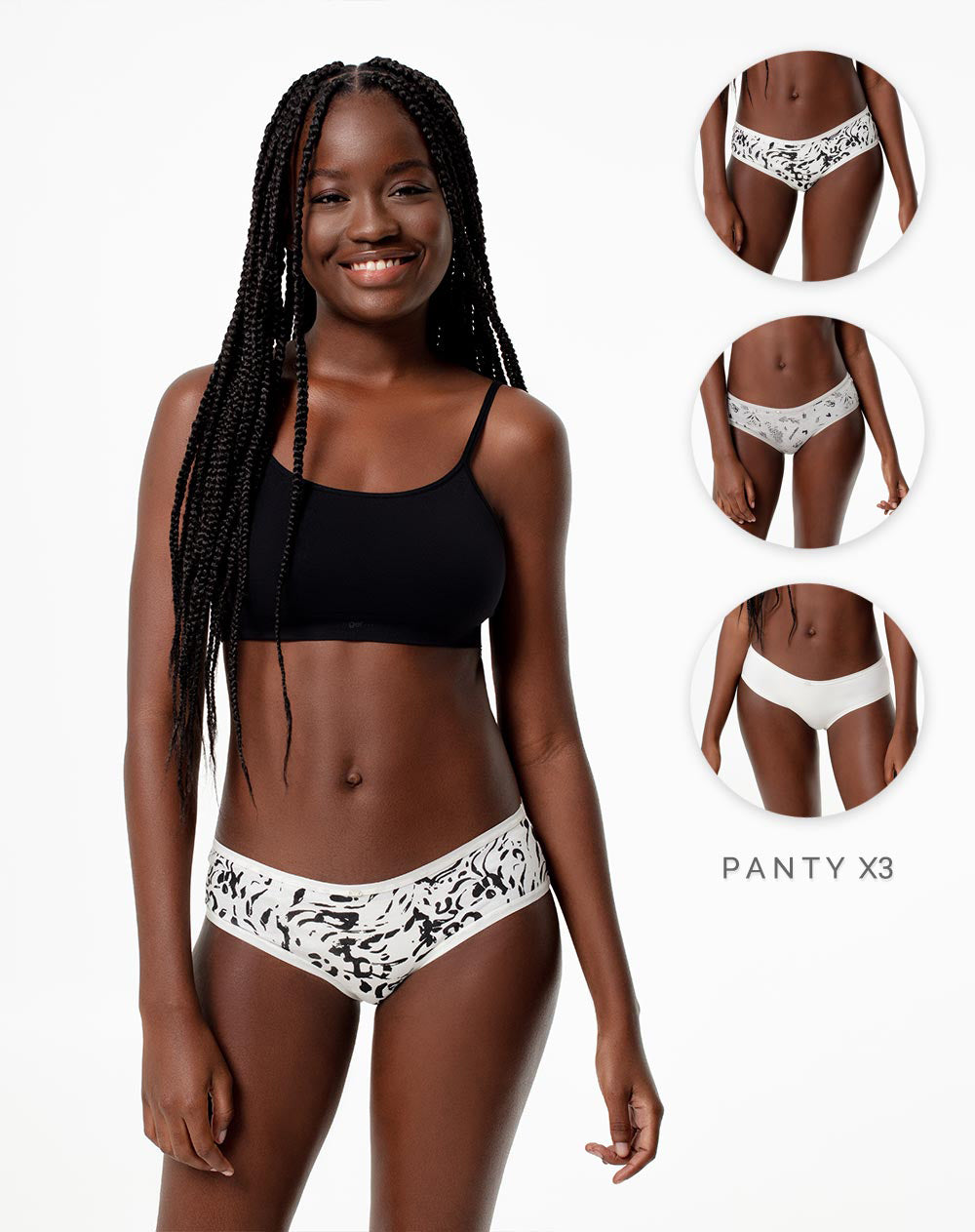 Panty cachetero x3unds surtido