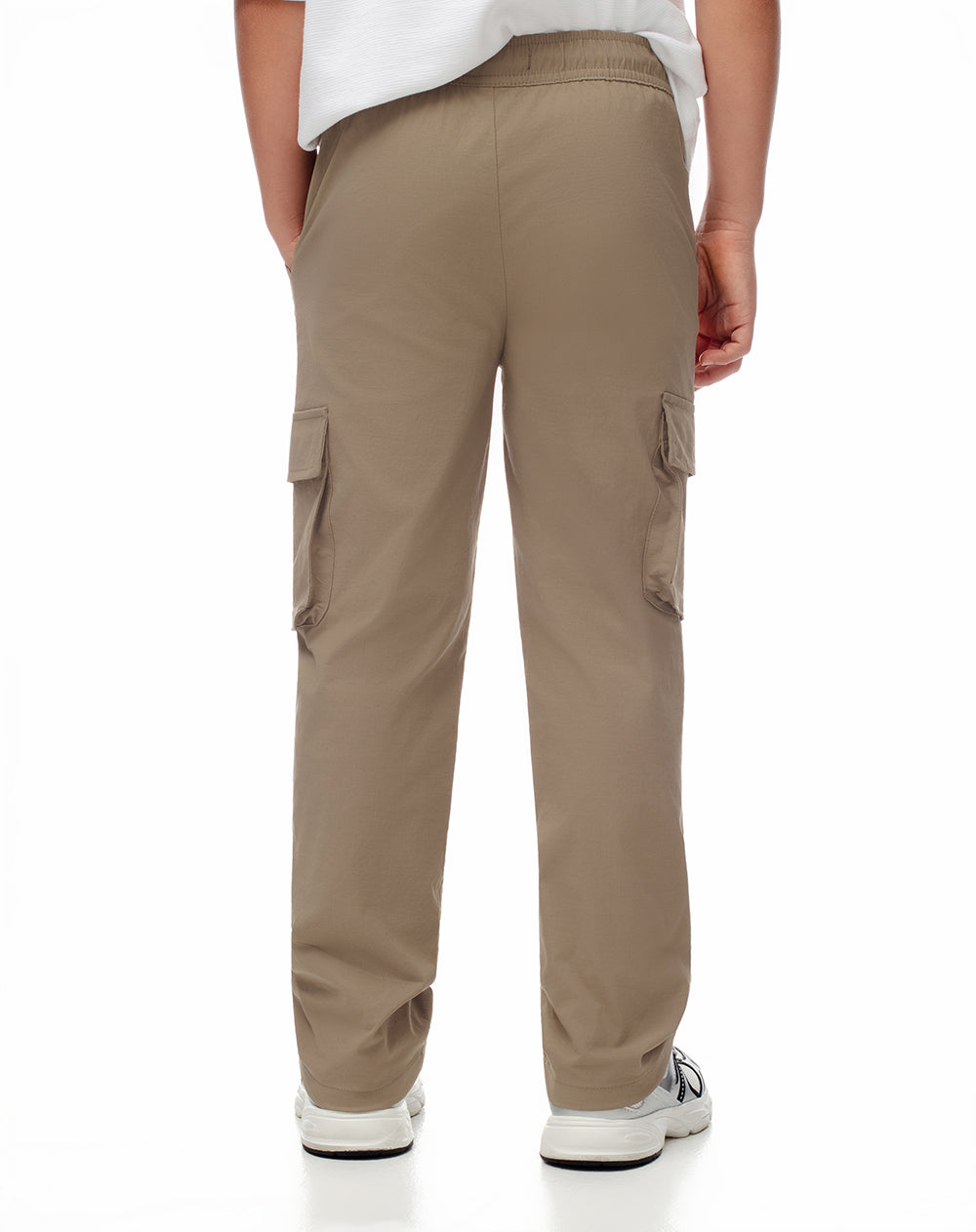 Pantalón regular fit tiro medio habano