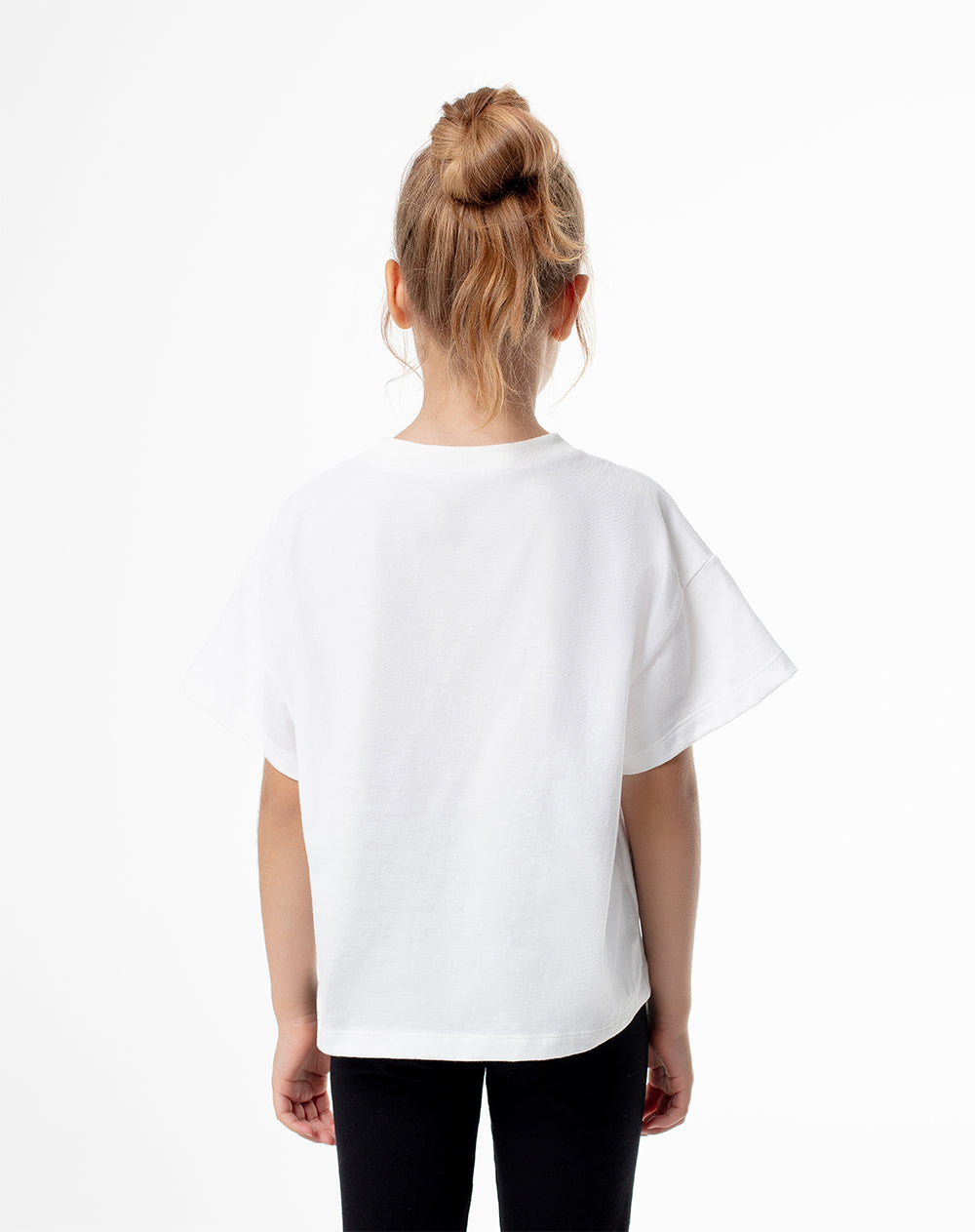 Camiseta oversize algodón blanca niña