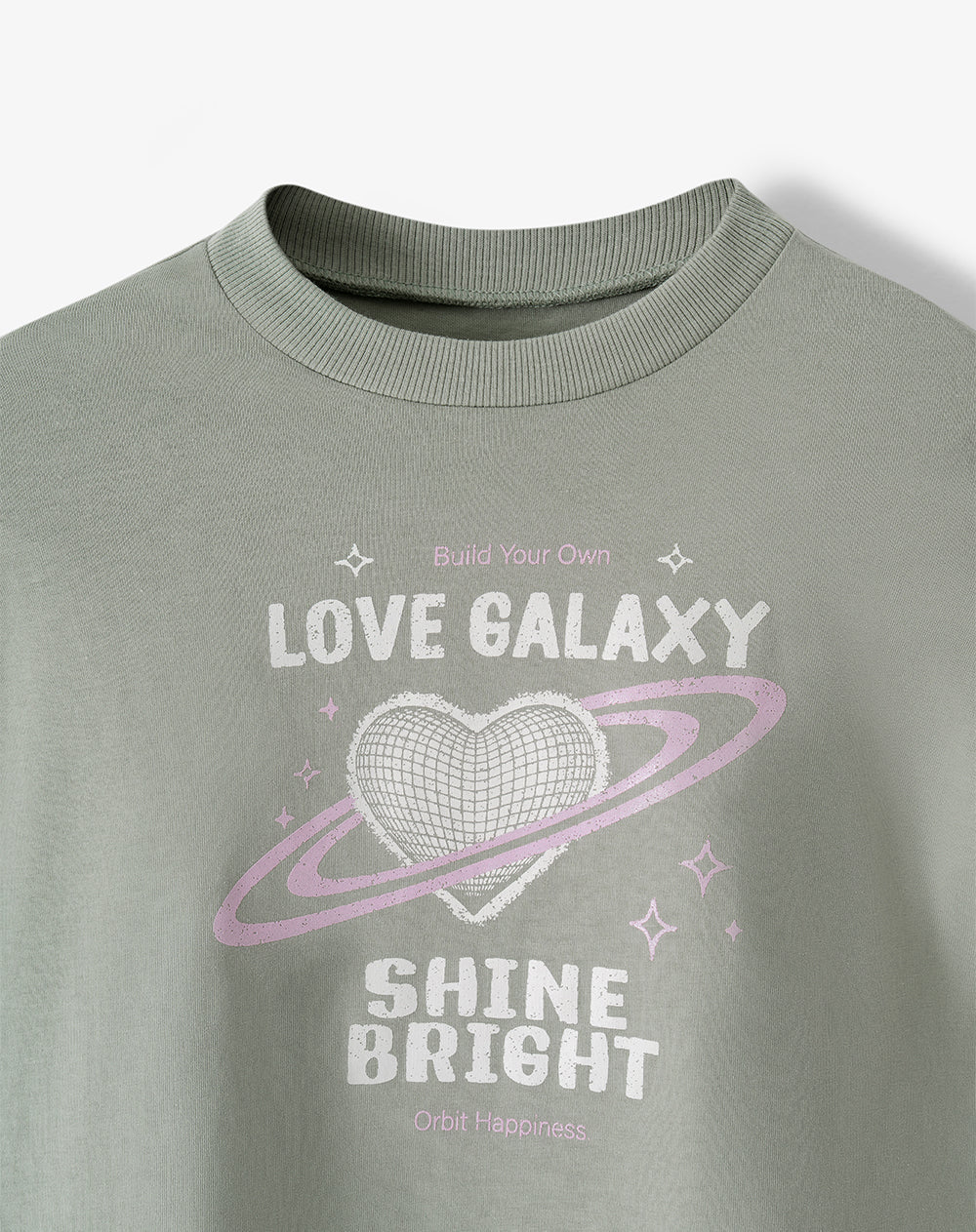 Camiseta relaxed fit manga corta verde