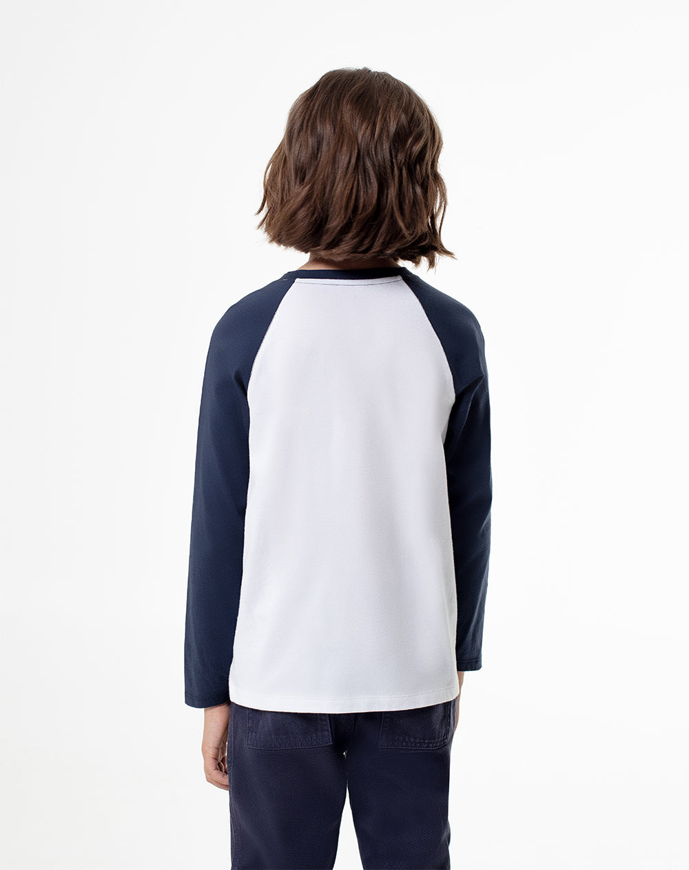 Camibuzo regular algodón blanca niño