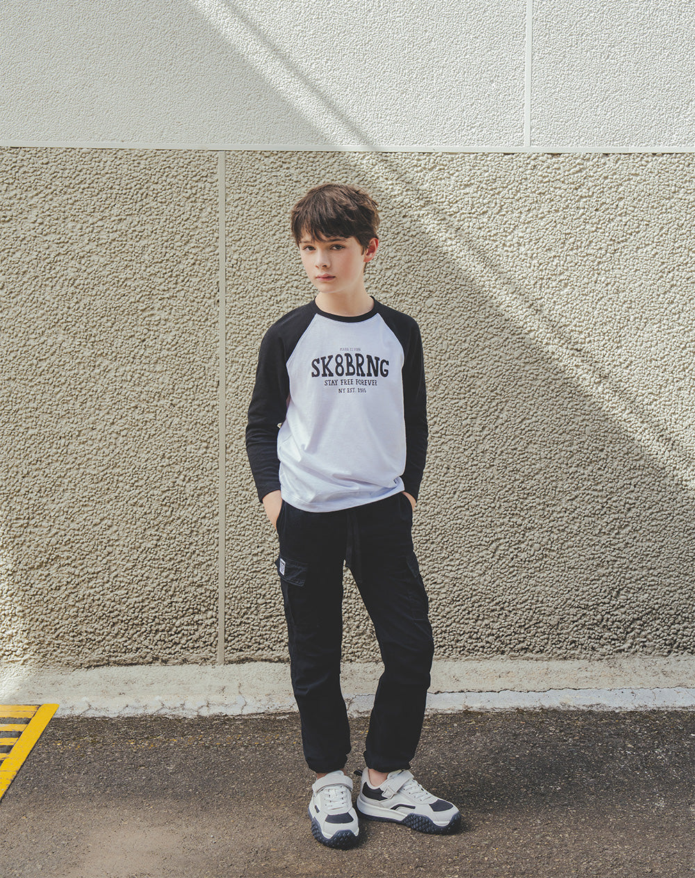 Camibuzo regular algodón blanca niño