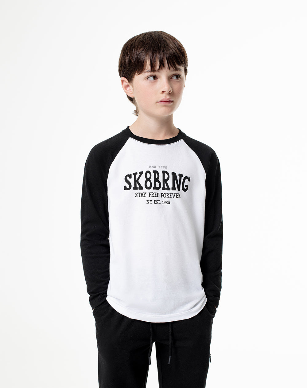 Camibuzo regular algodón blanca niño