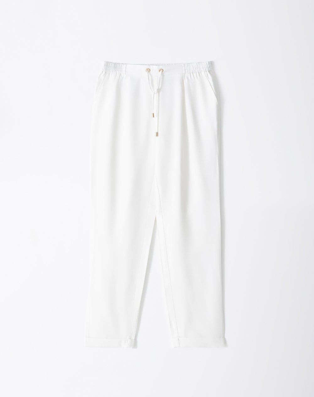 Pantalón recto tiro alto habano mujer