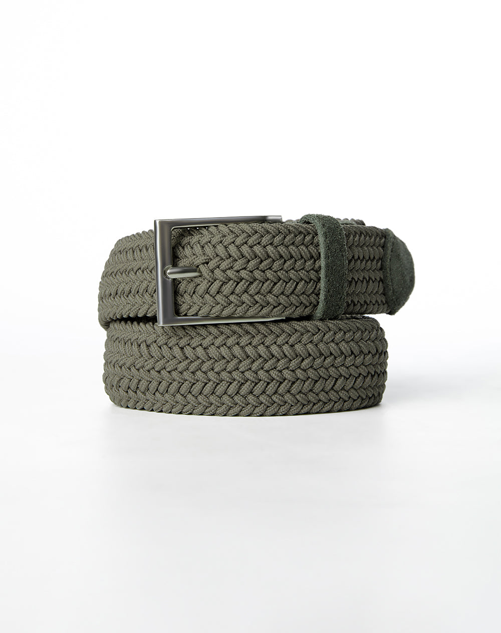 Correa tejida verde hombre