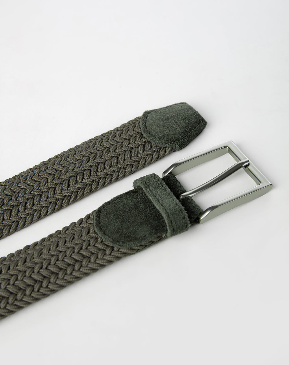 Correa tejida verde hombre