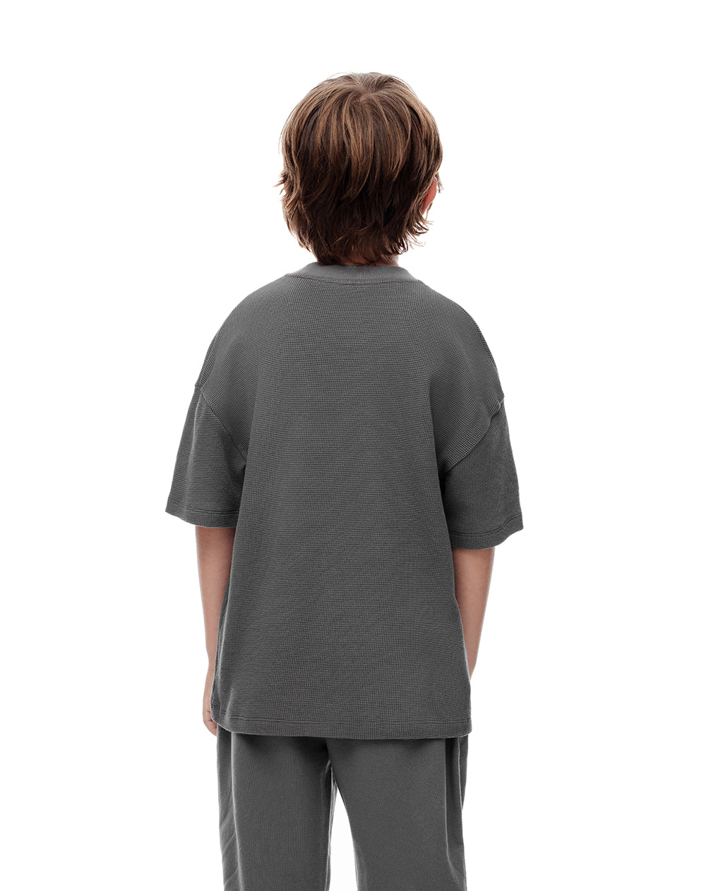Camiseta regular algodón gris niño
