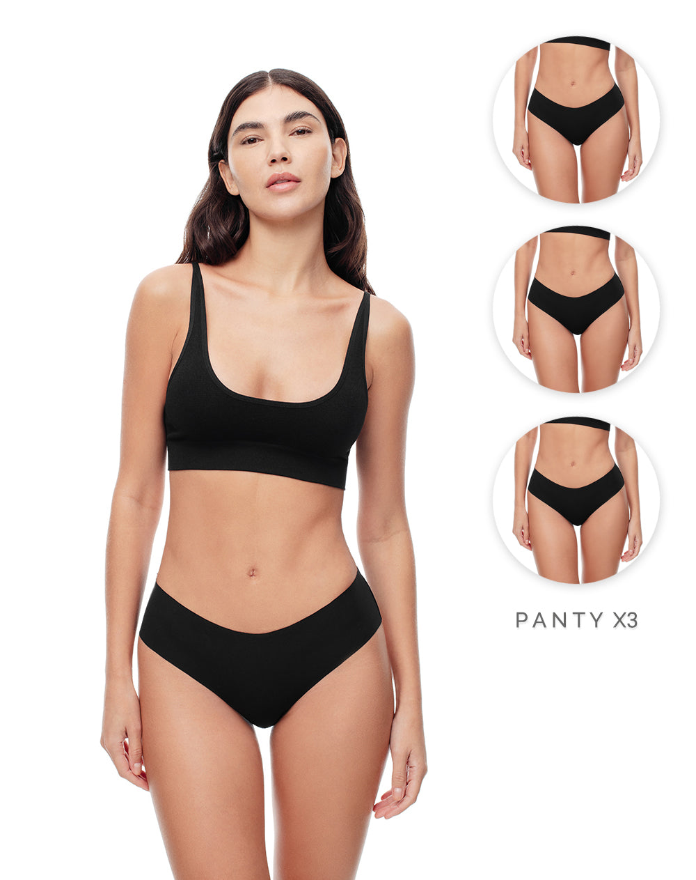 Panty cachetero invisible x3unds surtido