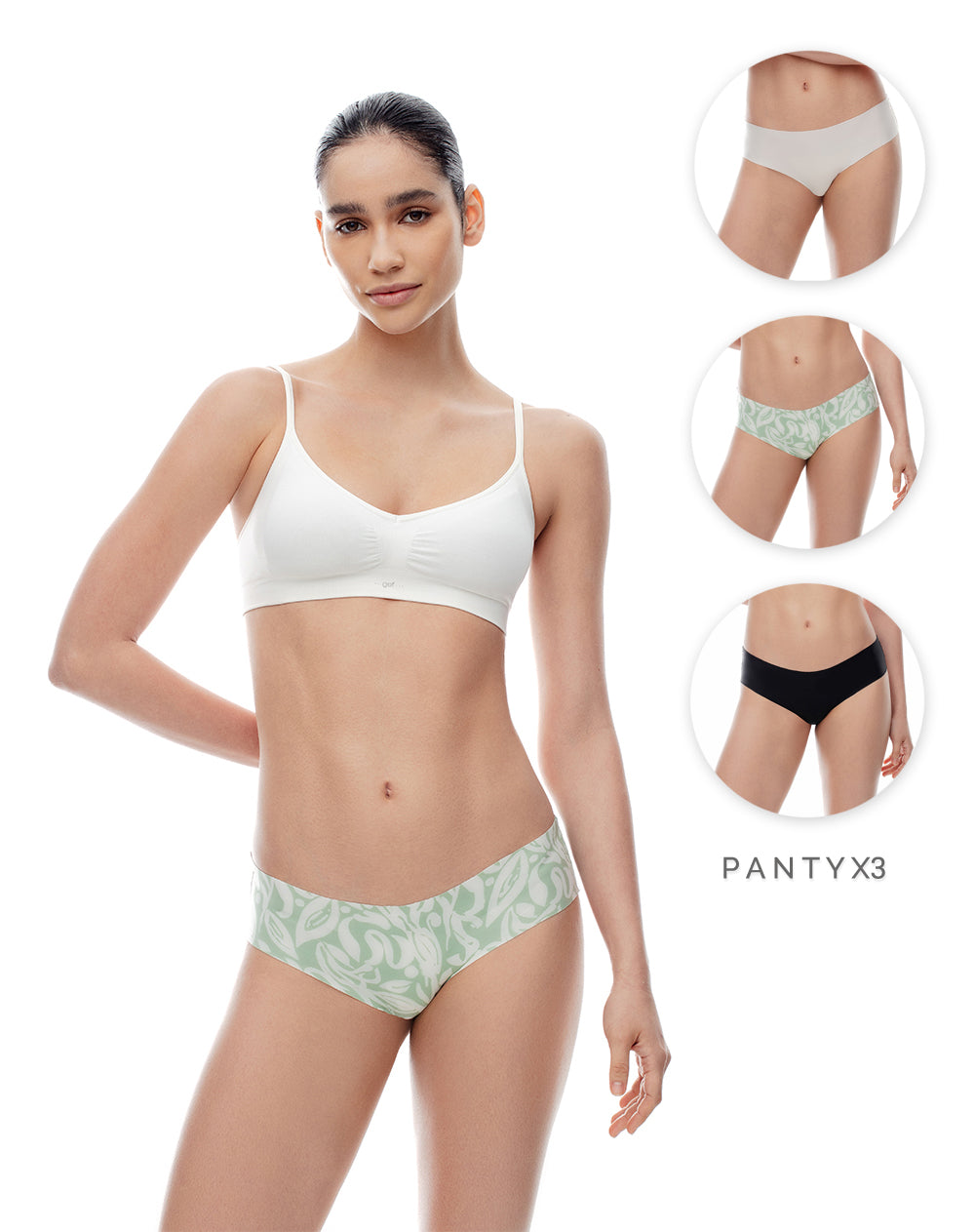 Panty cachetero invisible x3unds surtido
