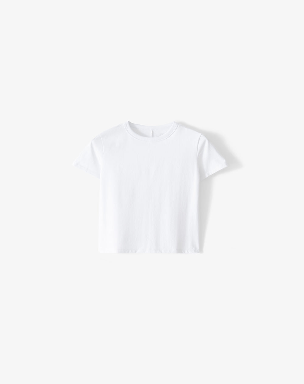 Camiseta regular manga corta blanca mujer