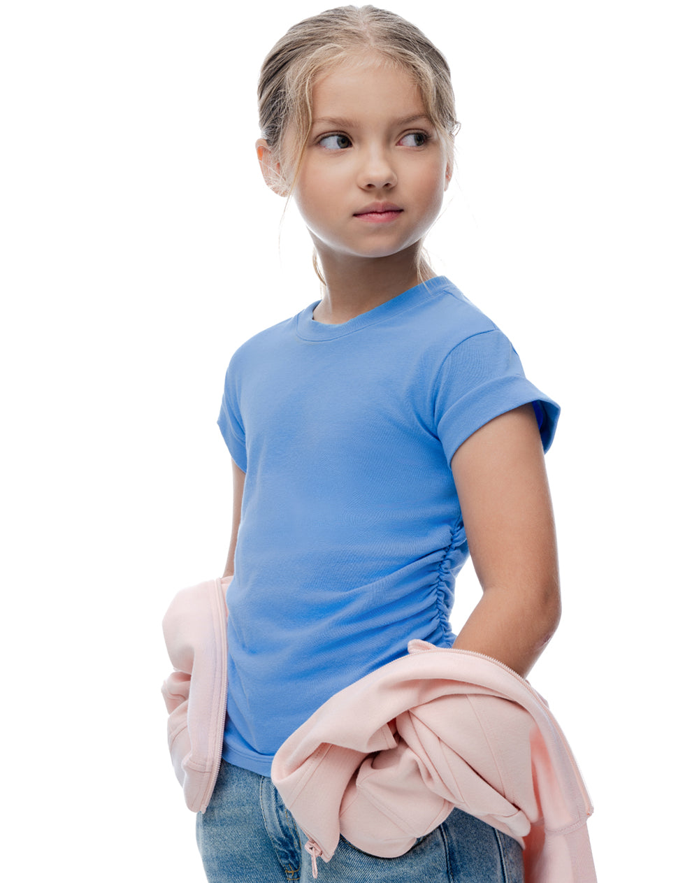 Camiseta ted manga corta azul niña