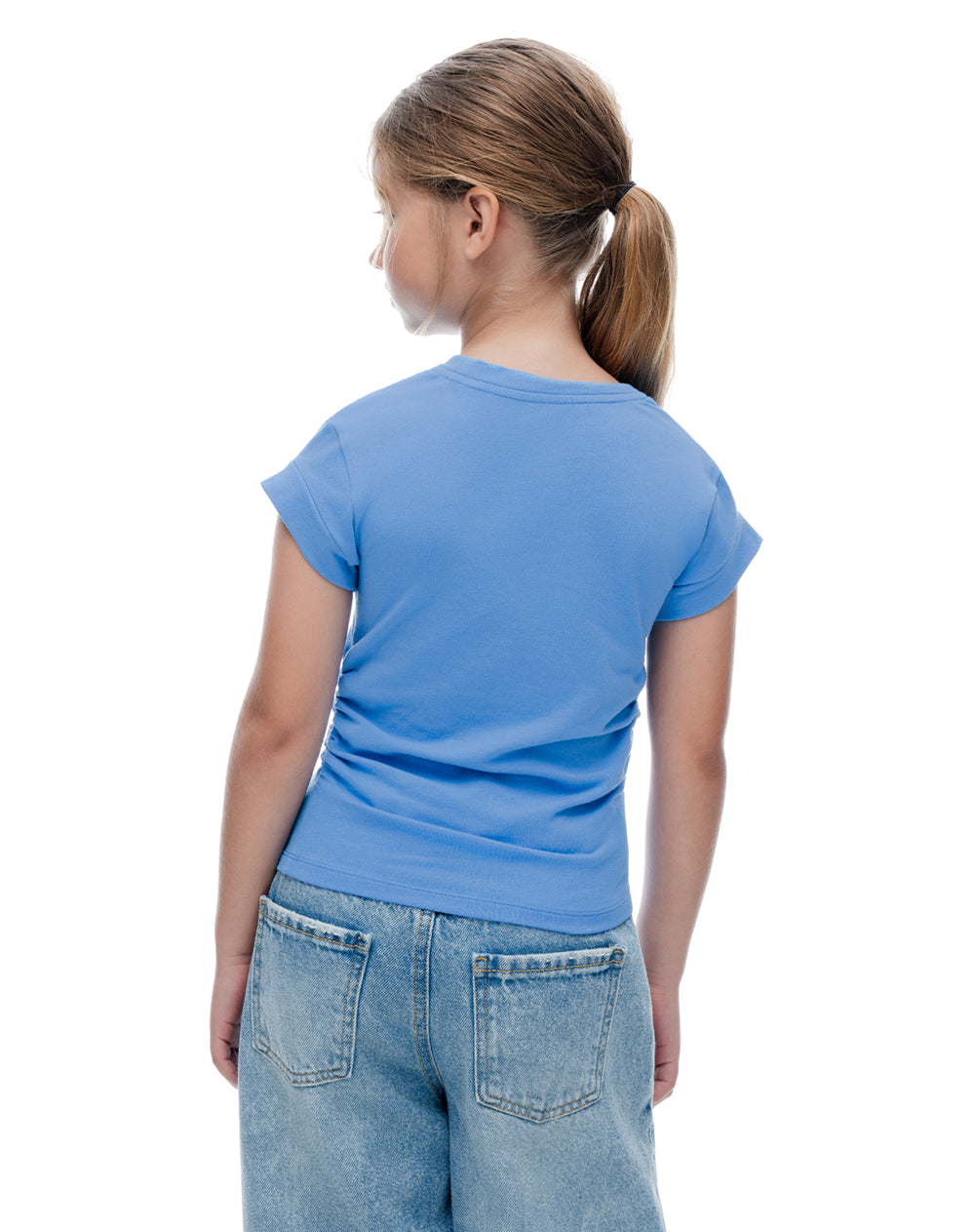 Camiseta ted manga corta azul niña