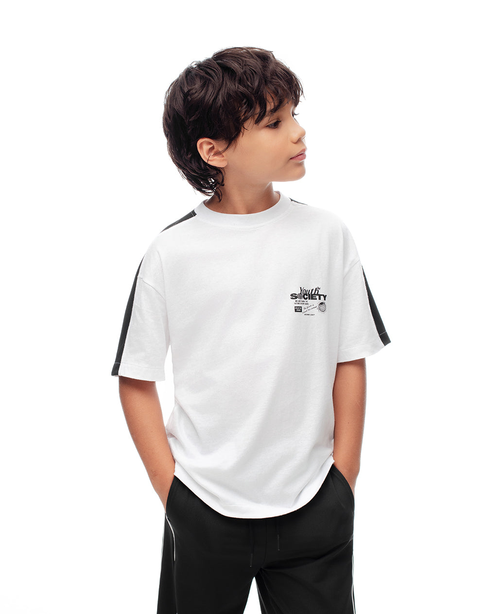 Camiseta regular fit manga corta blanca