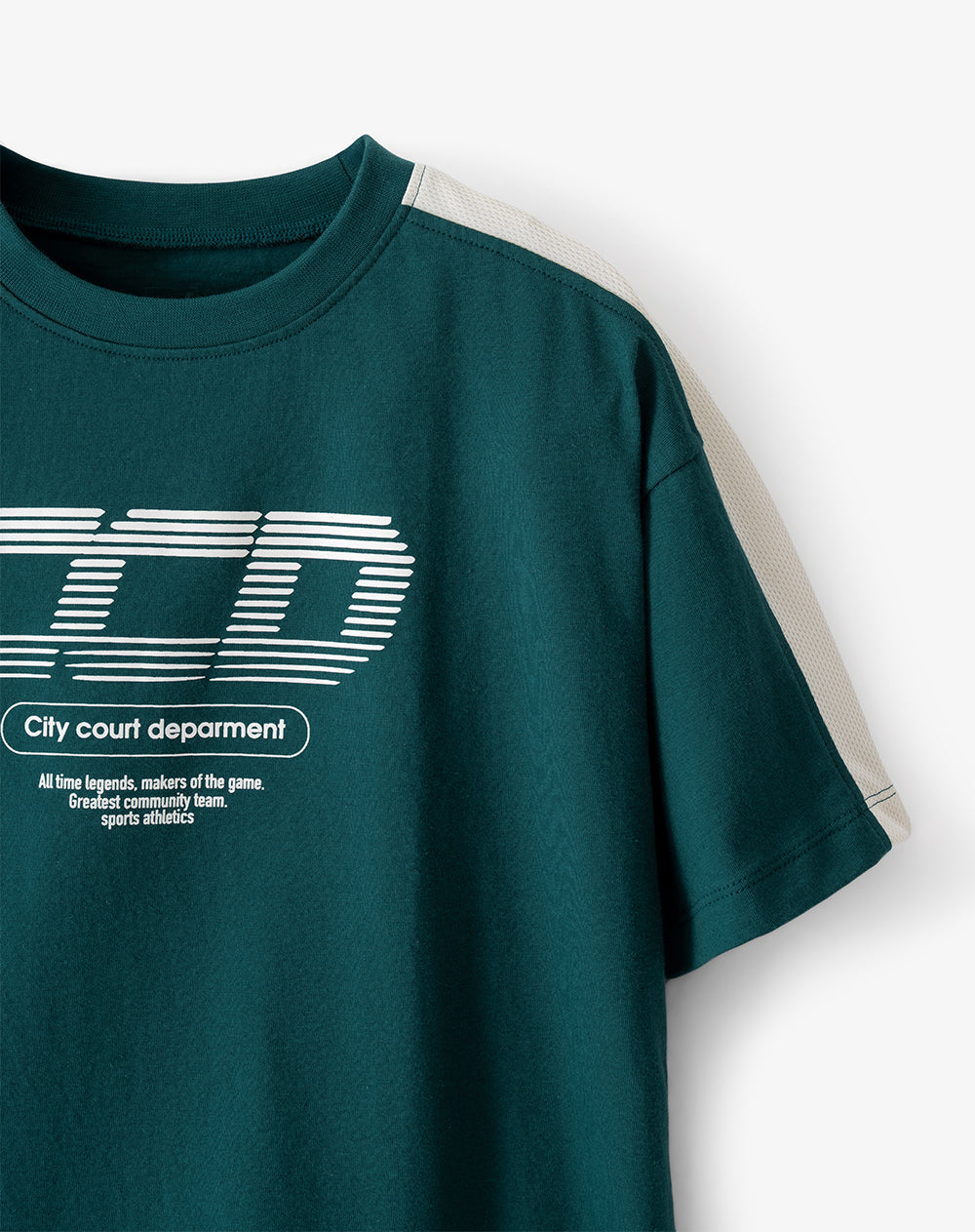 Camiseta regular manga corta verde niño