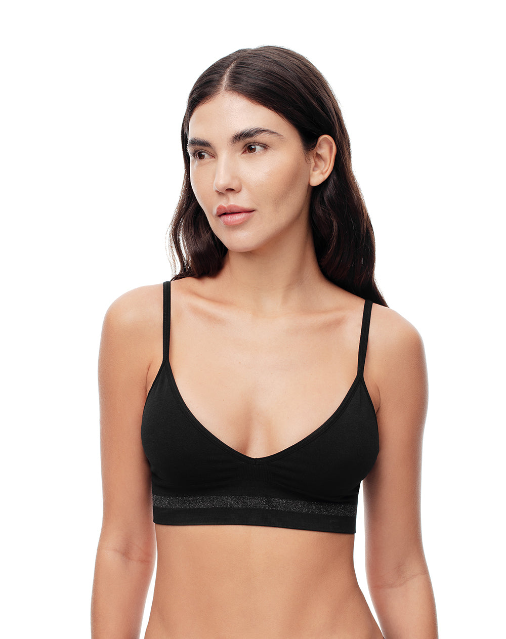 Top soporte medio seamless copas removible negro