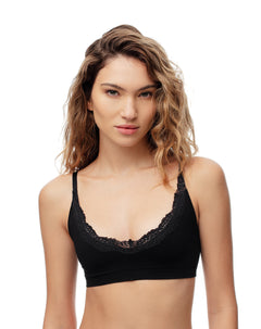 Top soporte medio seamless negro