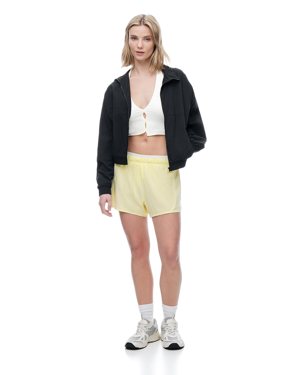 Short deportivo panty interno amarillo mujer