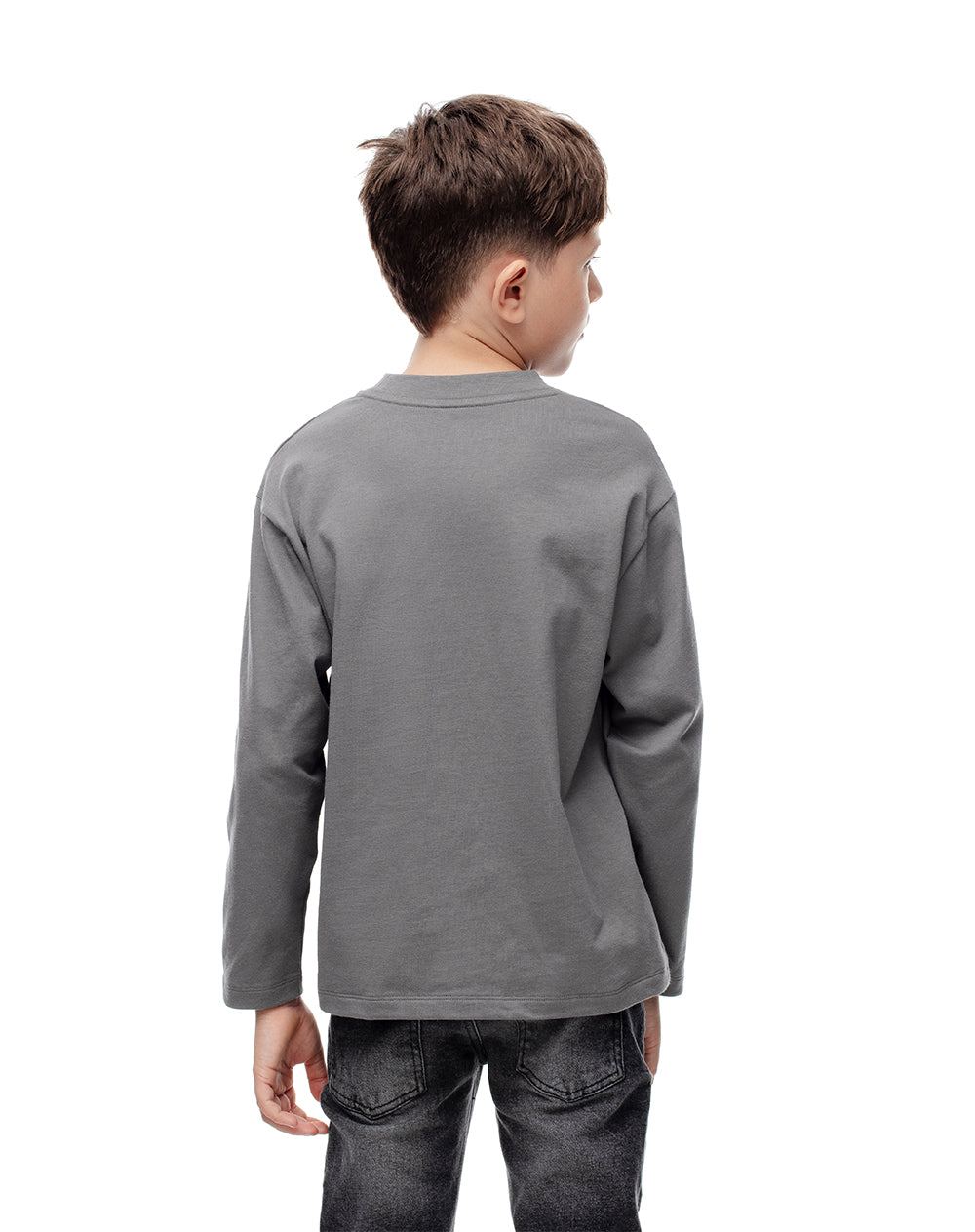 Camibuzo egular algodón gris niño