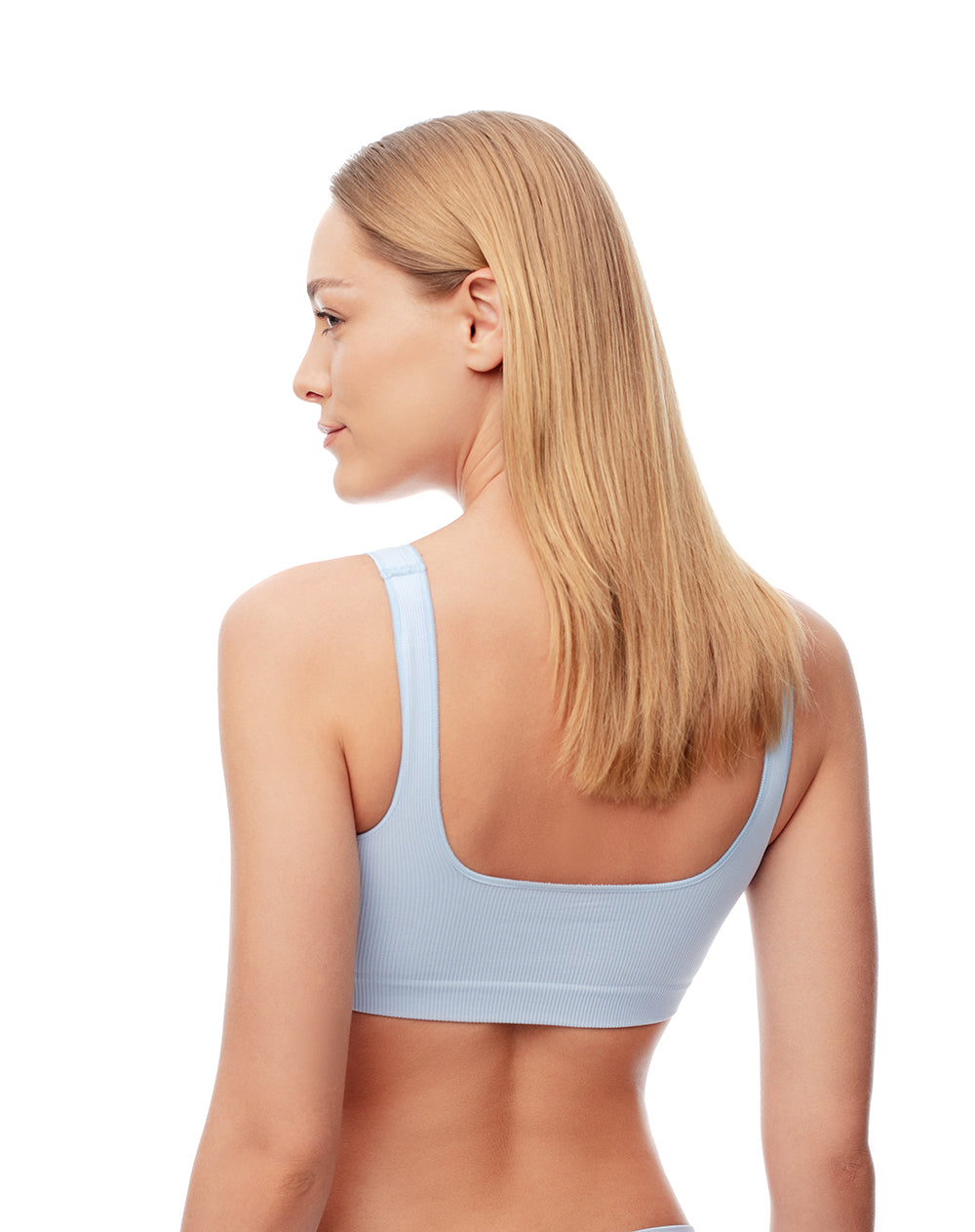 Top soporte medio seamless azul