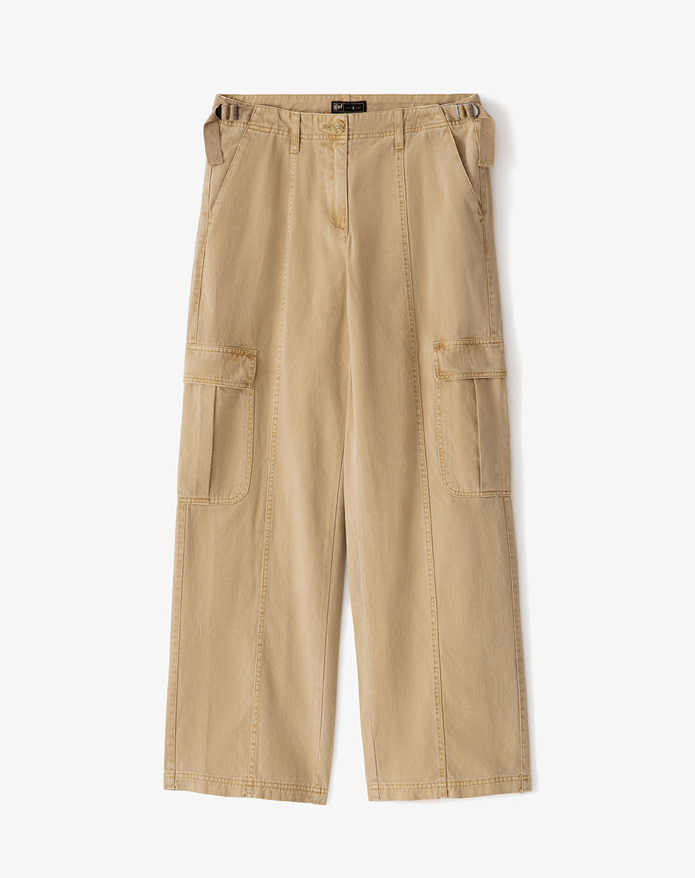 Pantalón regular fit tiro bajo en drill arena