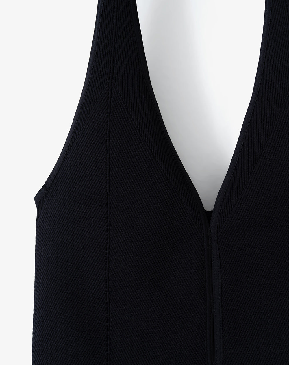 Crop top halter slim seamless negro mujer