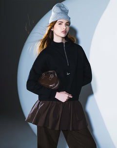 Buzo regular negro mujer