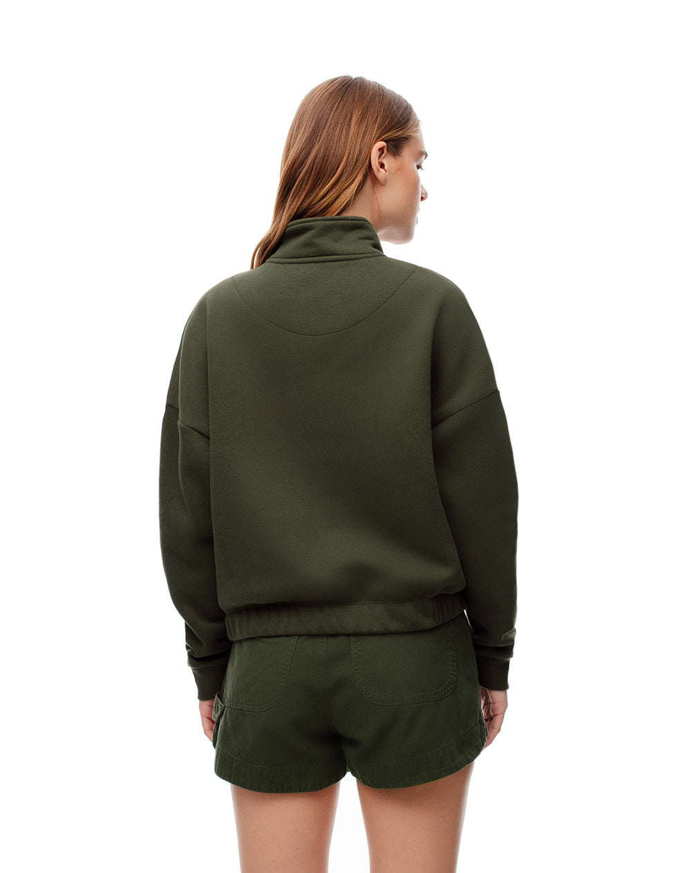 Buzo regular verde mujer