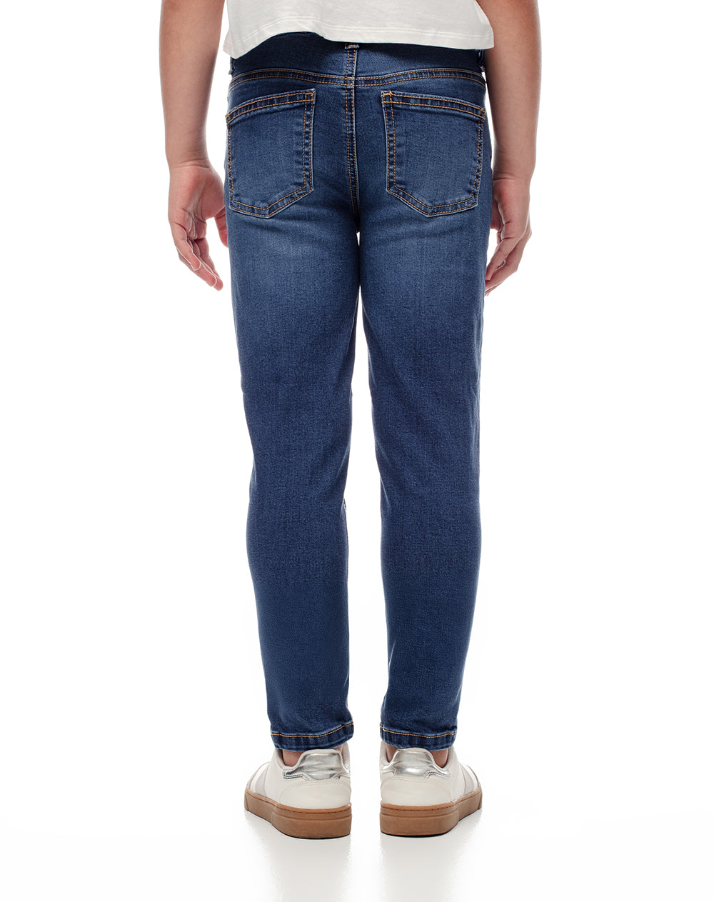 Jean skinny tiro medio índigo oscuro niña