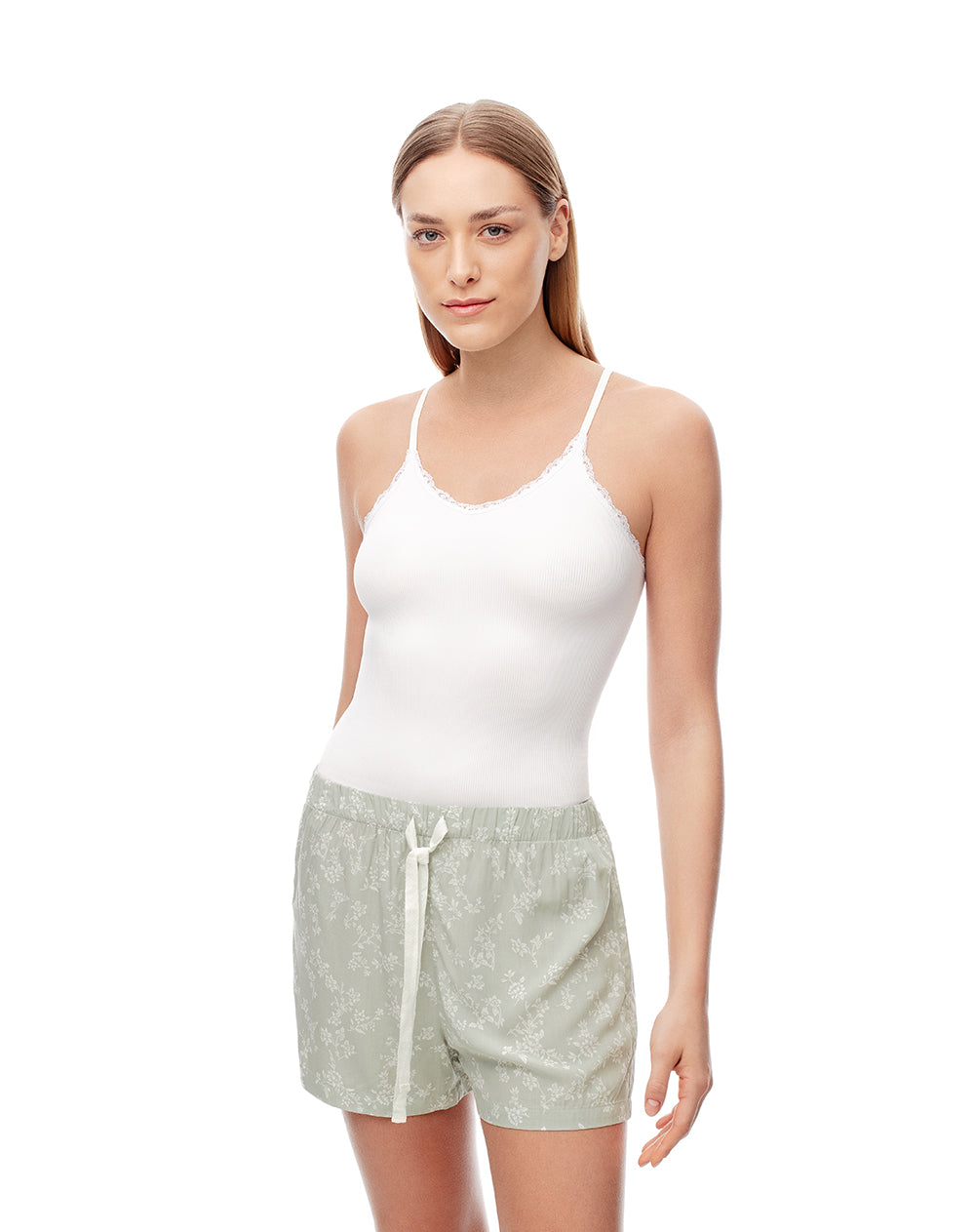 Short de pijama estampado mujer