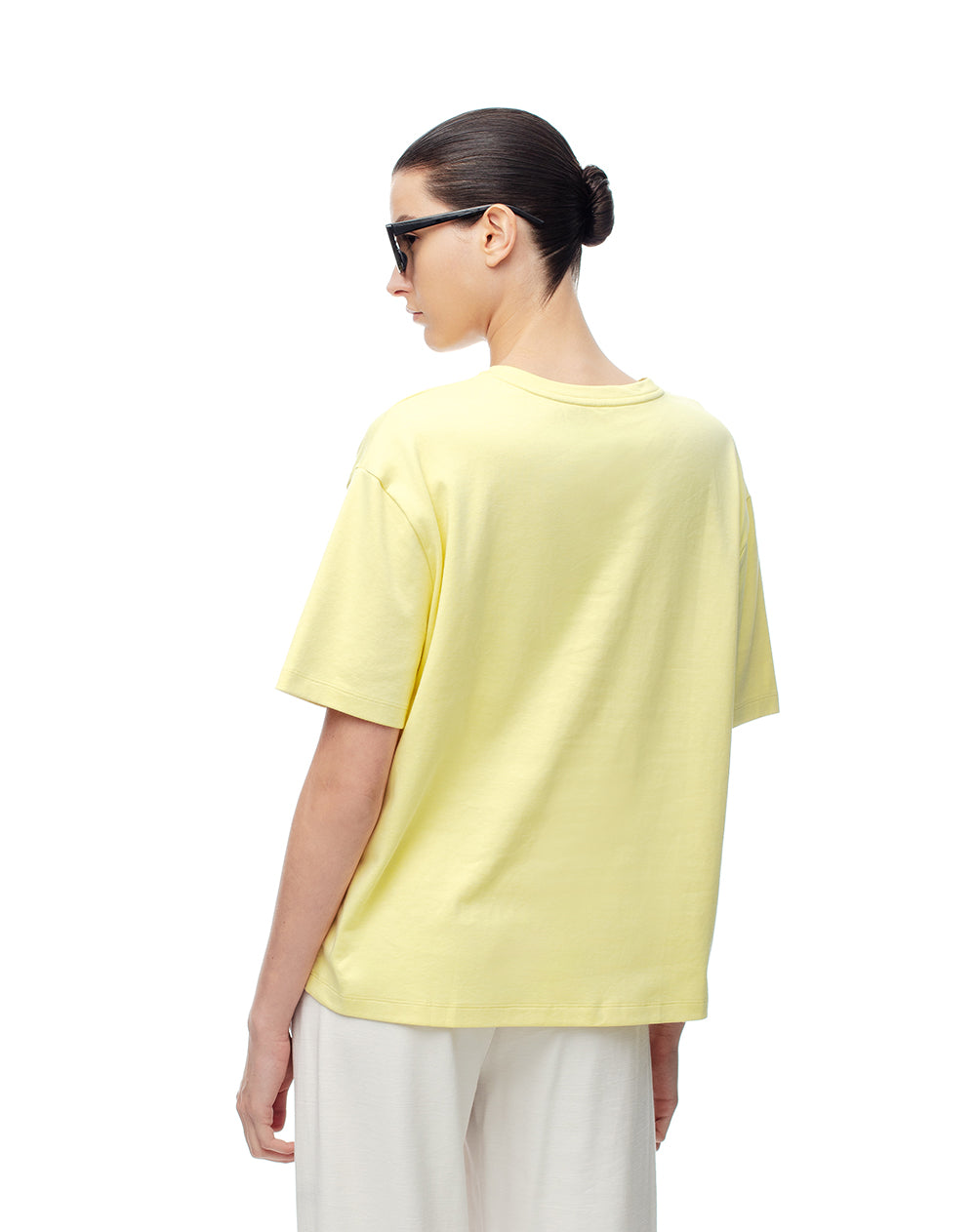 Camiseta oversize amarilla mujer