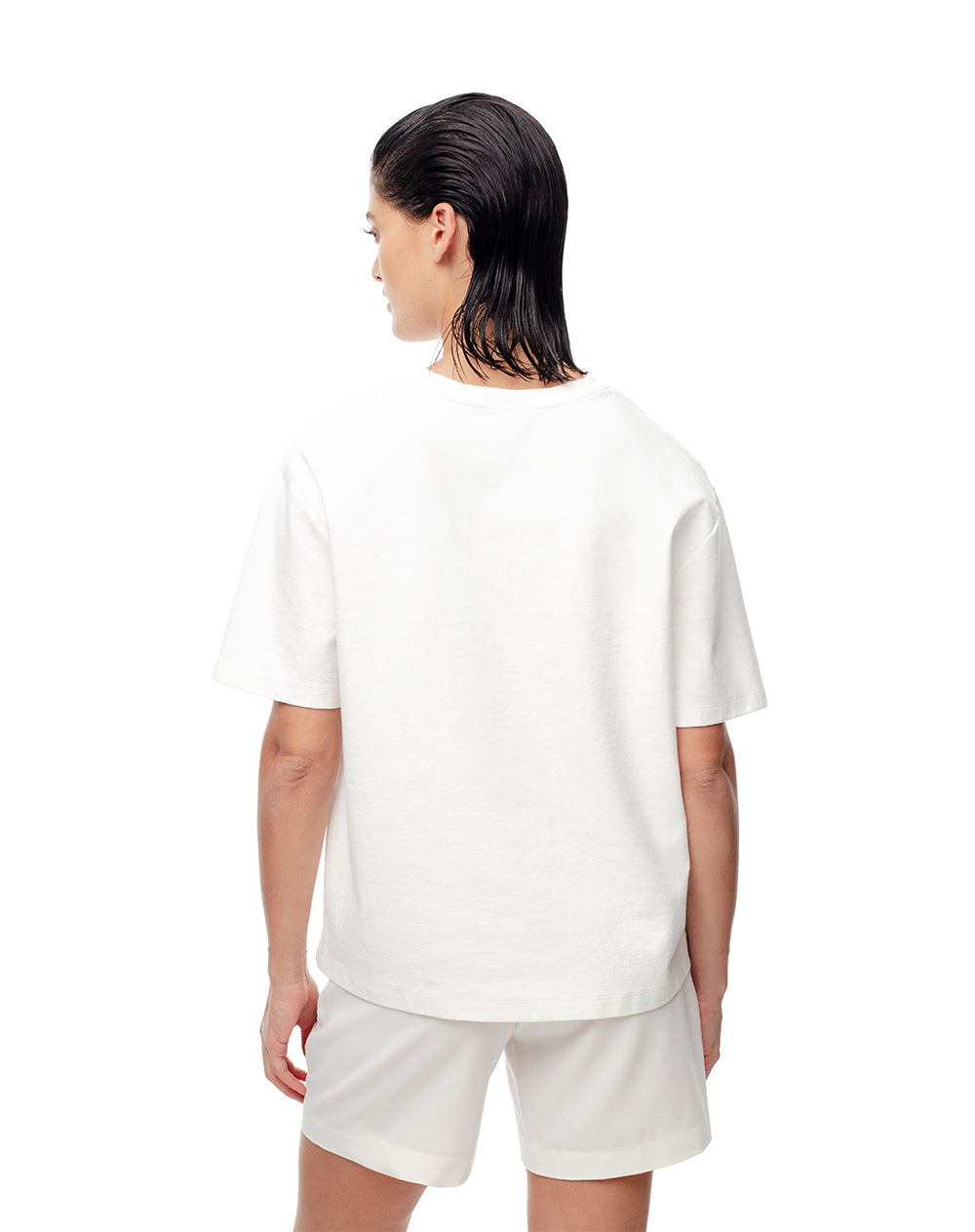 Camiseta oversize blanca mujer